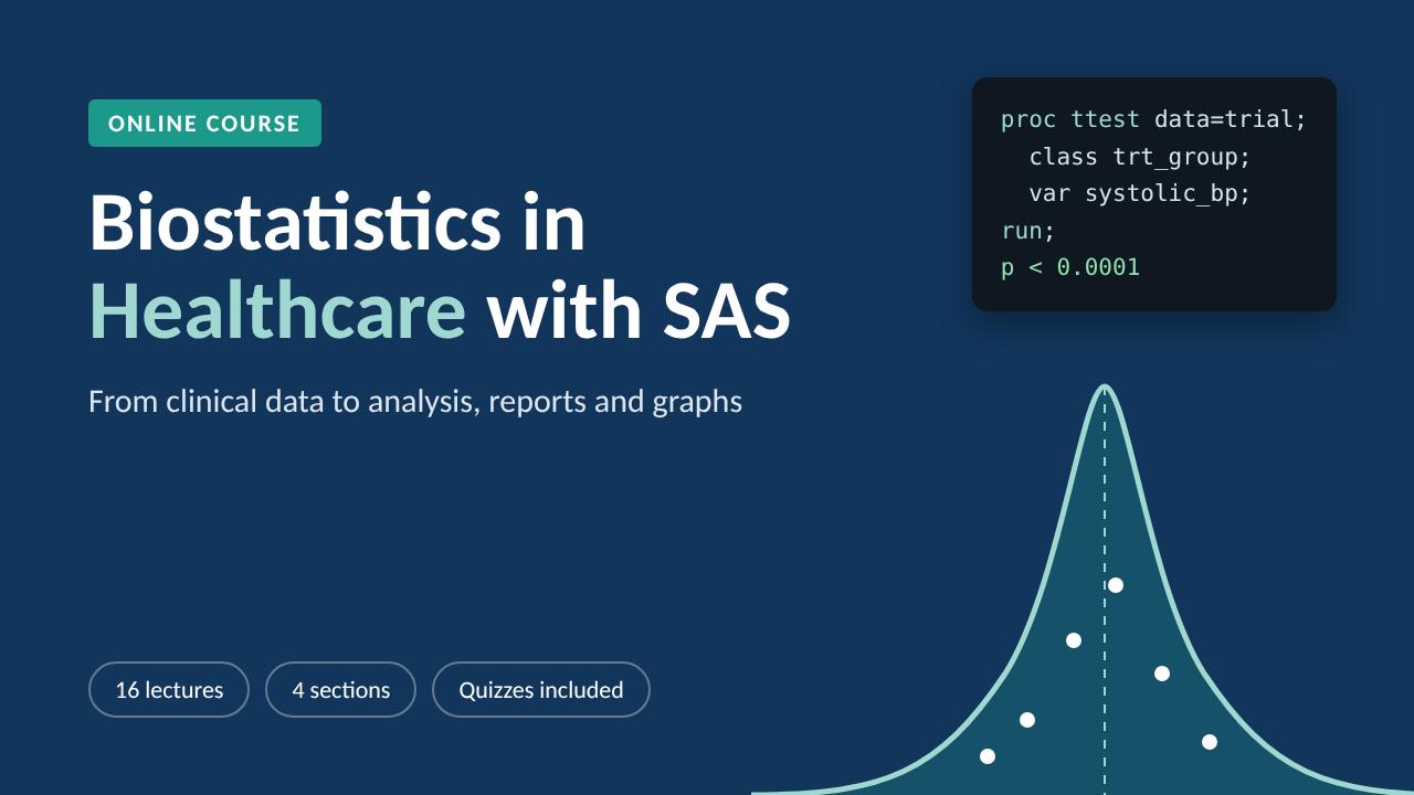 Biostatistics in HealthCare with SAS